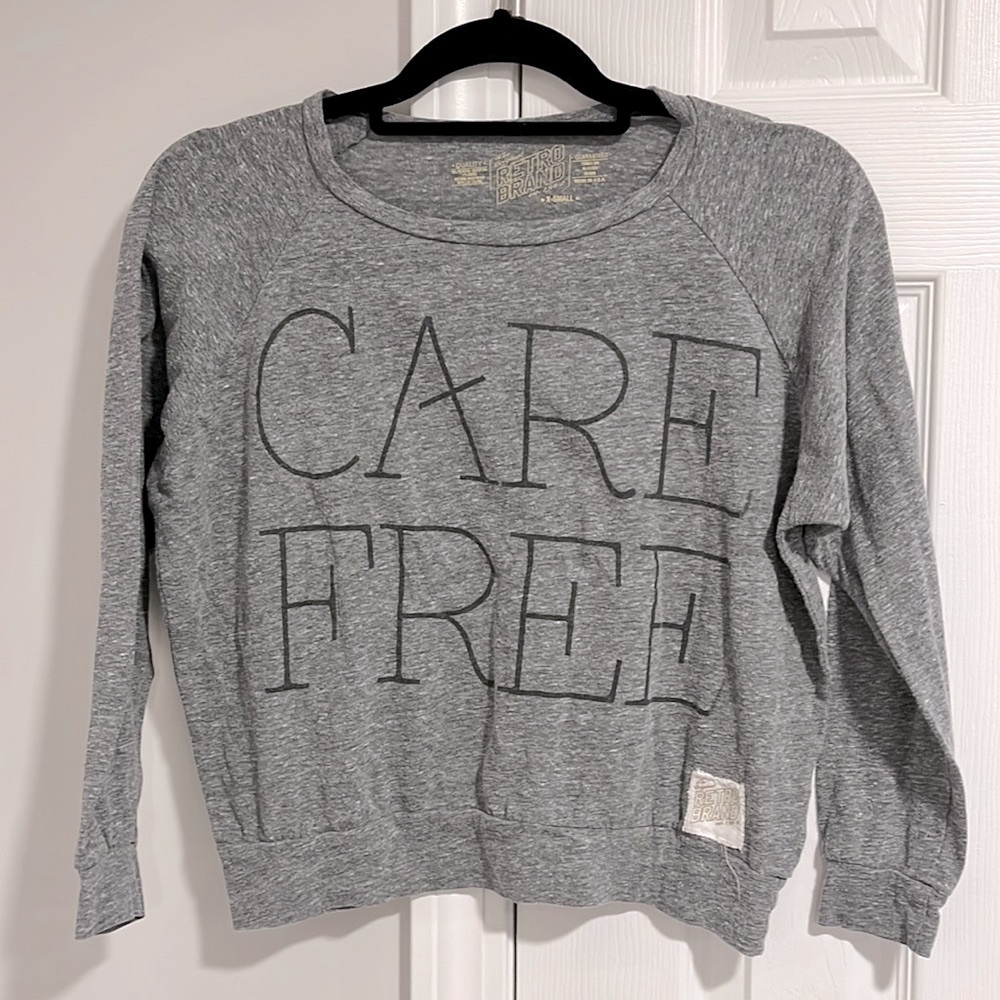 Retro Brand Care Free Raglan Boxy Fit Shirt from Free People